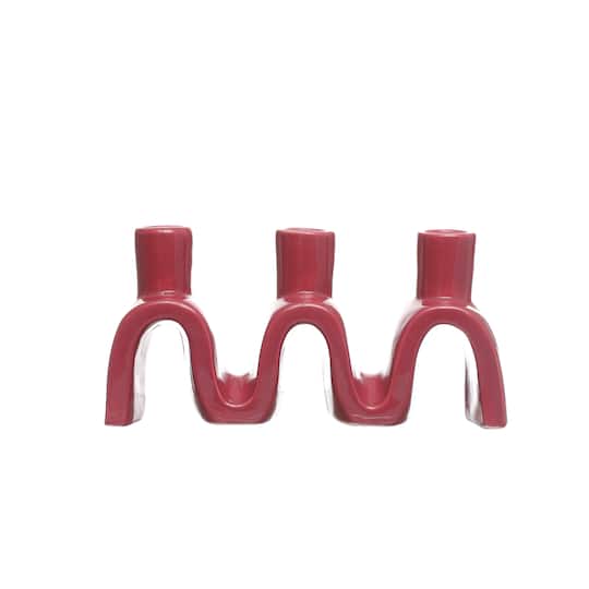 9&#x22; Red Taper Candle Holder by Ashland&#xAE;